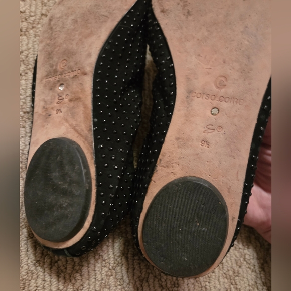 Corso Como Black Studded Ballet Flats | Size 9.5 (Fits Like 9) - Picture 8 of 8